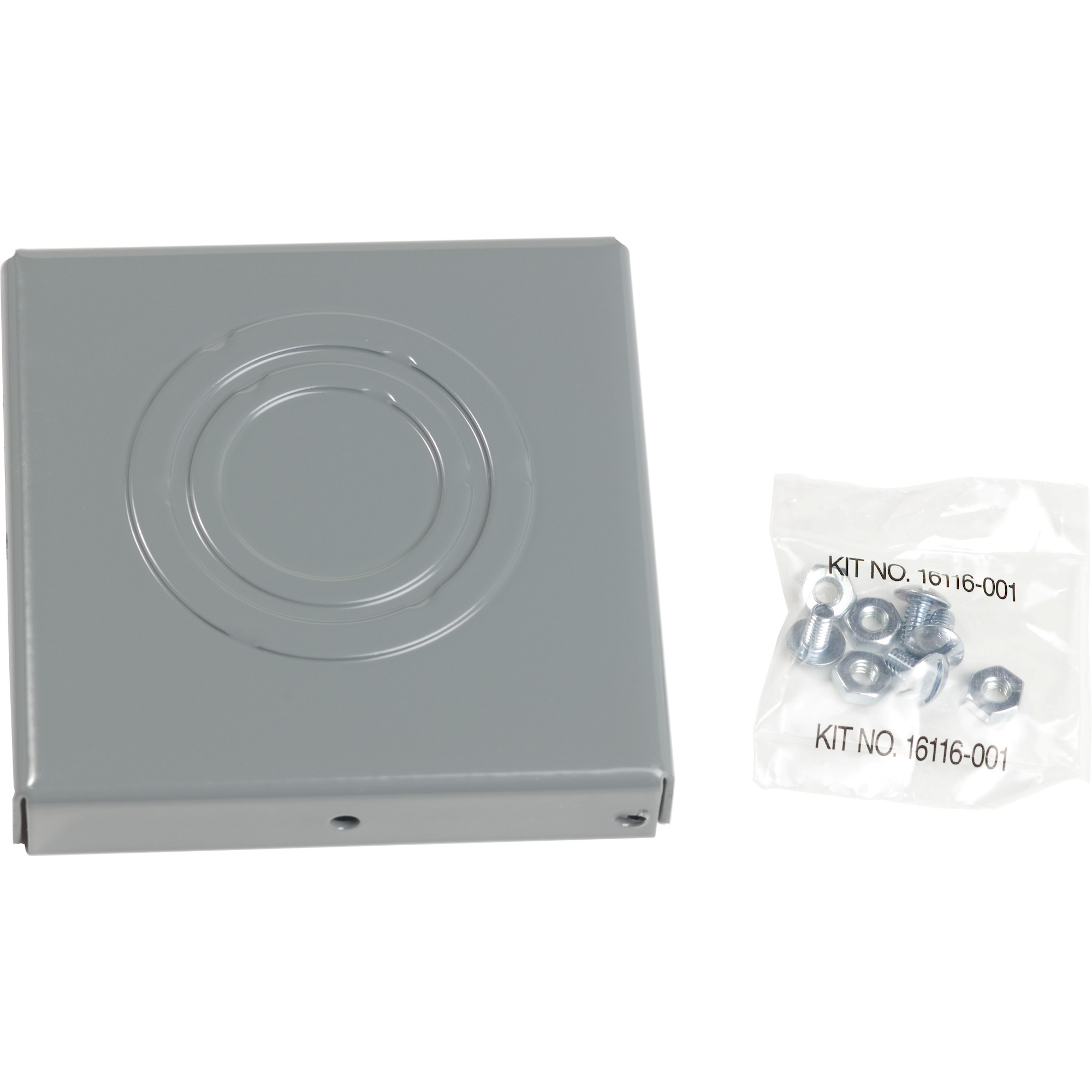 LDB4CPKO Square-Duct Closing Plate With Knockout, For Use With Type LDB 4 x 4 in Wireway, NEMA 1, Steel, Gray