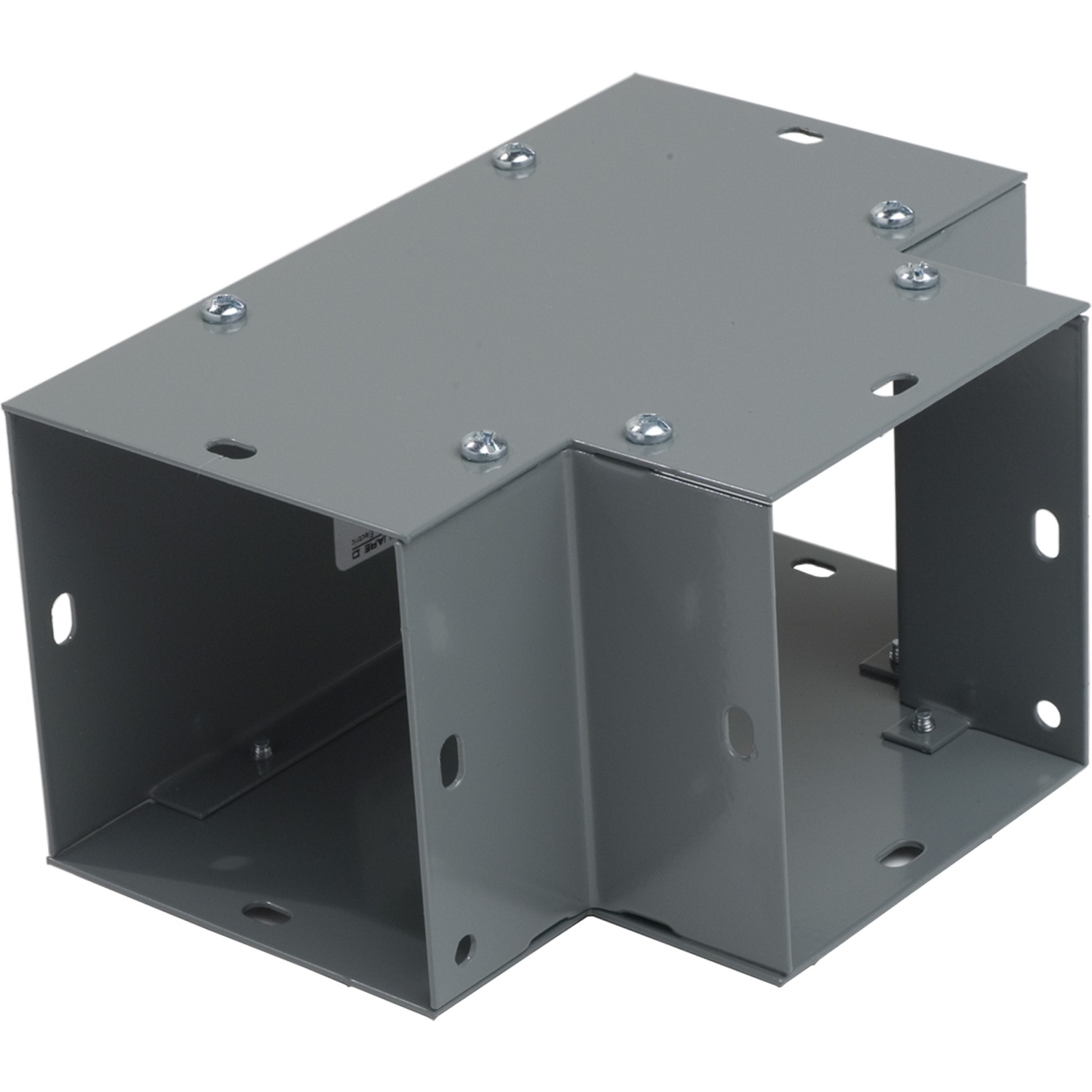 LDB4T Square-Duct Tee, 4 x 4 in, For Use With Type LDB 4 x 4 in NEMA 1 Wireway, Steel, Gray