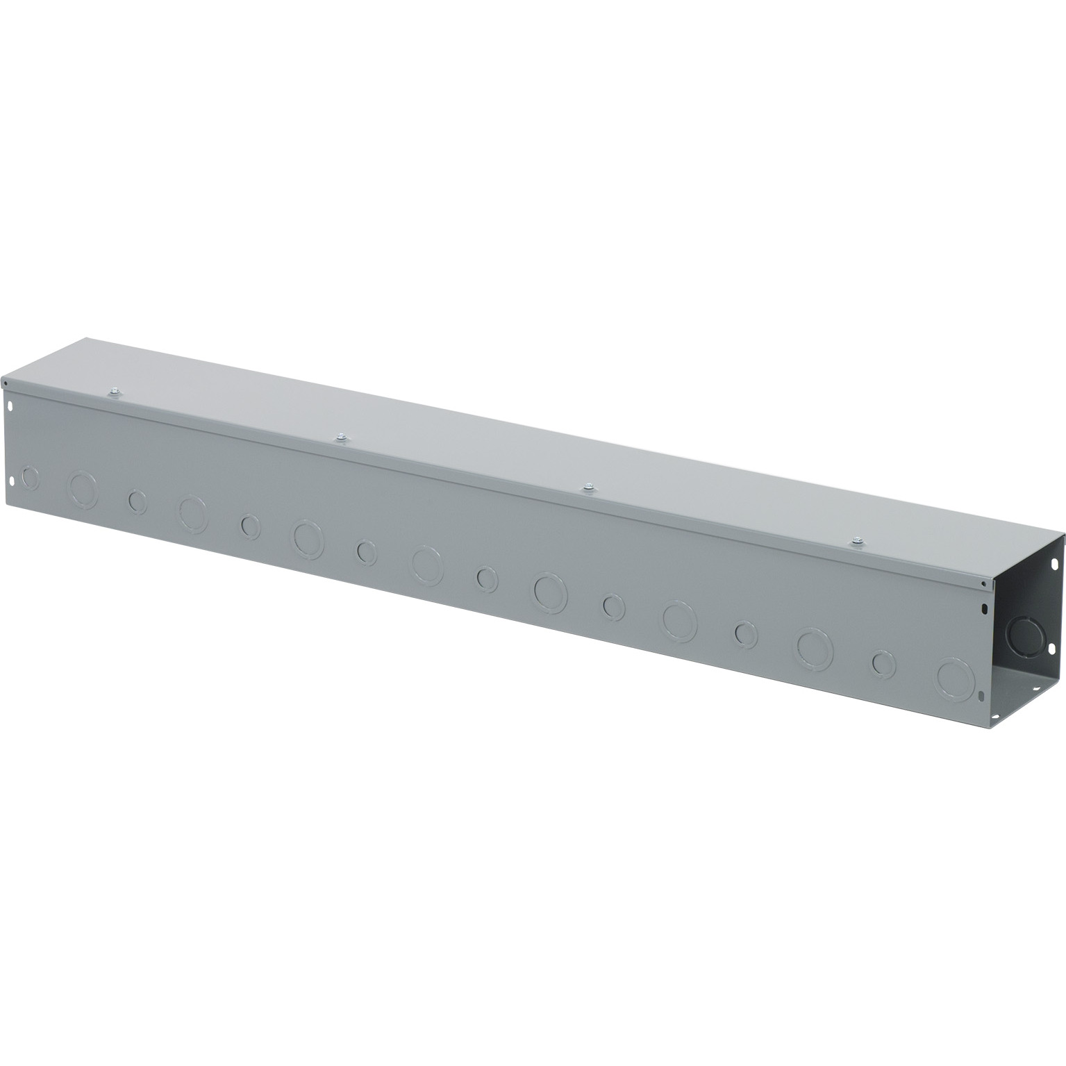 LDB64KO Square-Duct General Purpose Type LDB Wireway With Knockout, 4 ft L, Painted Hinge Cover, 16 ga Steel
