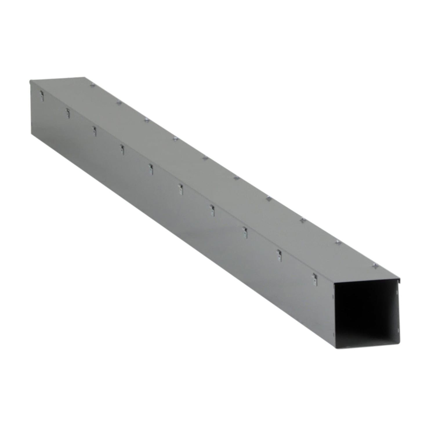 LDB810 Square-Duct Type LDB General Purpose Straight Length Wireway, 10 ft L x 8 in W x 8 in H, Hinged Cover, Steel