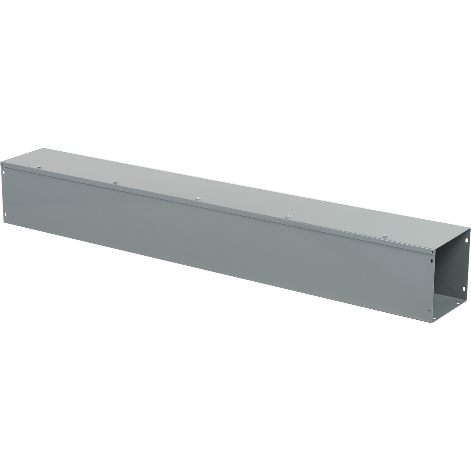 LDB85 Square-Duct Type LDB Straight Length Wireway, 5 ft L x 8 in W x 8 in H, Hinged Cover, Steel/Polyester