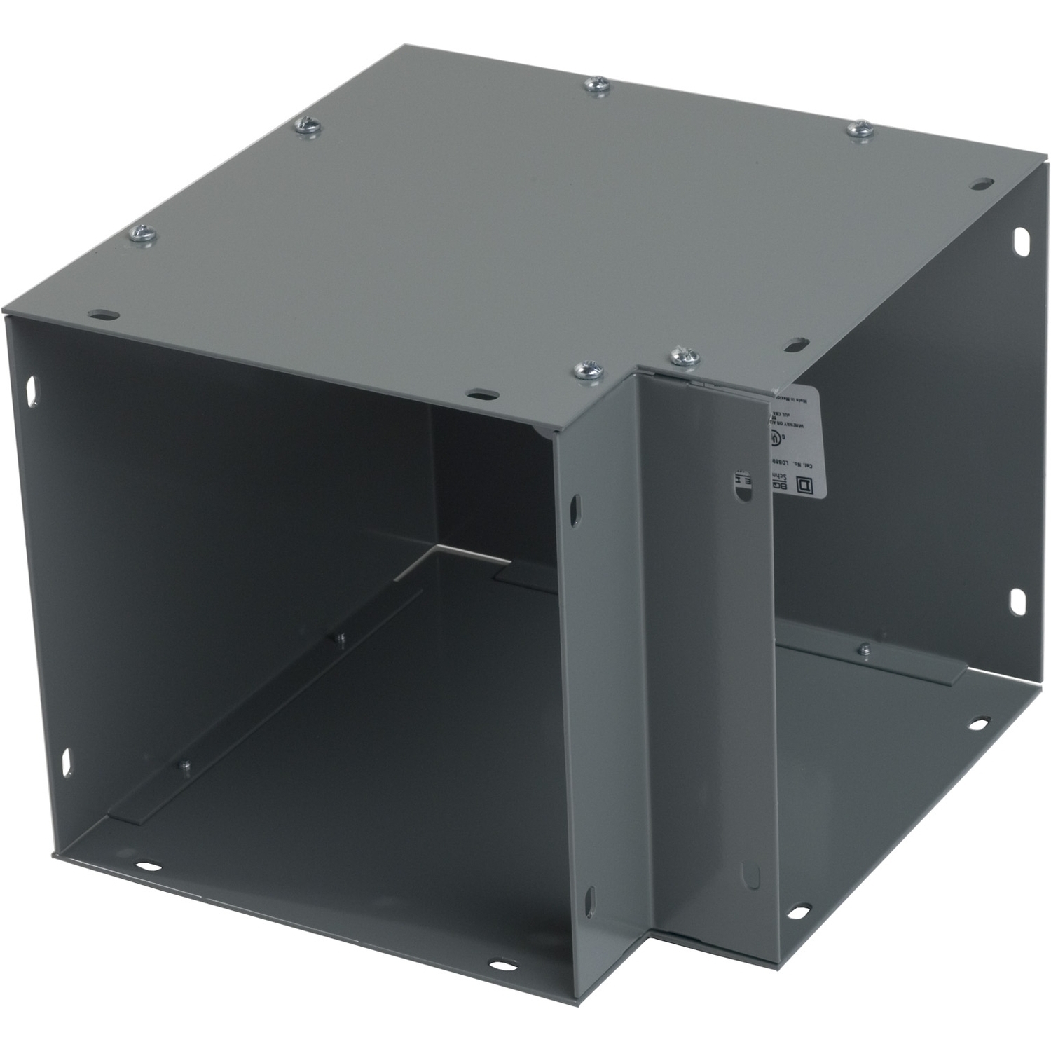 LDB890L Square-Duct Wireway Elbow, 8 in W x 8 in H, 90 deg Bend, Steel/Polyester