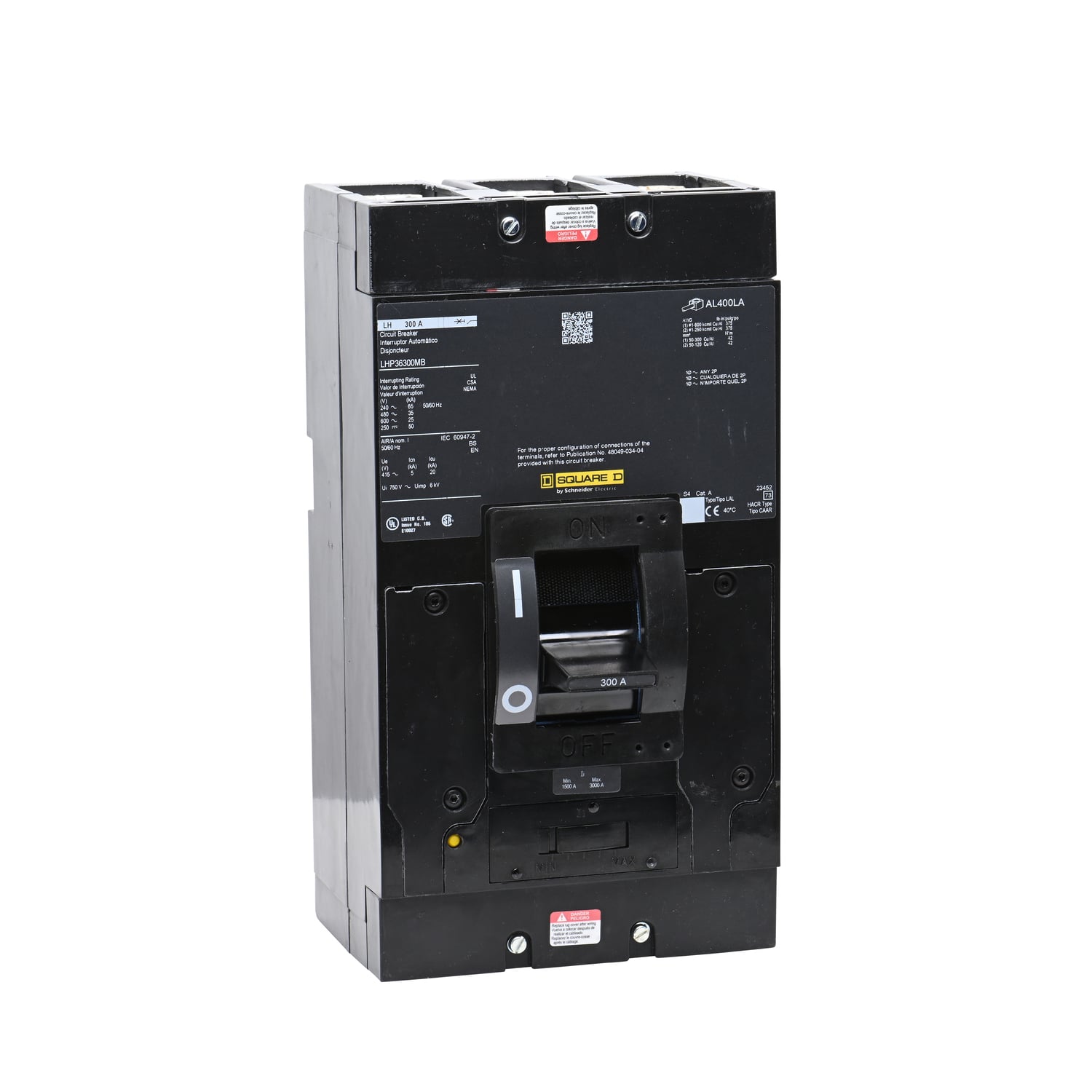 LHP36300MB Molded Case Circuit Breaker, 300 Amp, 3 Pole, 600V