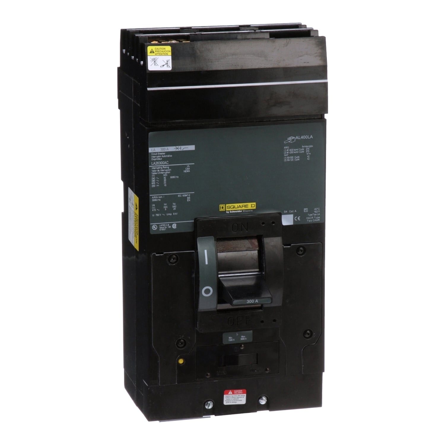 LHP36400MB Molded Case Circuit Breaker, 400 Amp, 3 Pole, 600V
