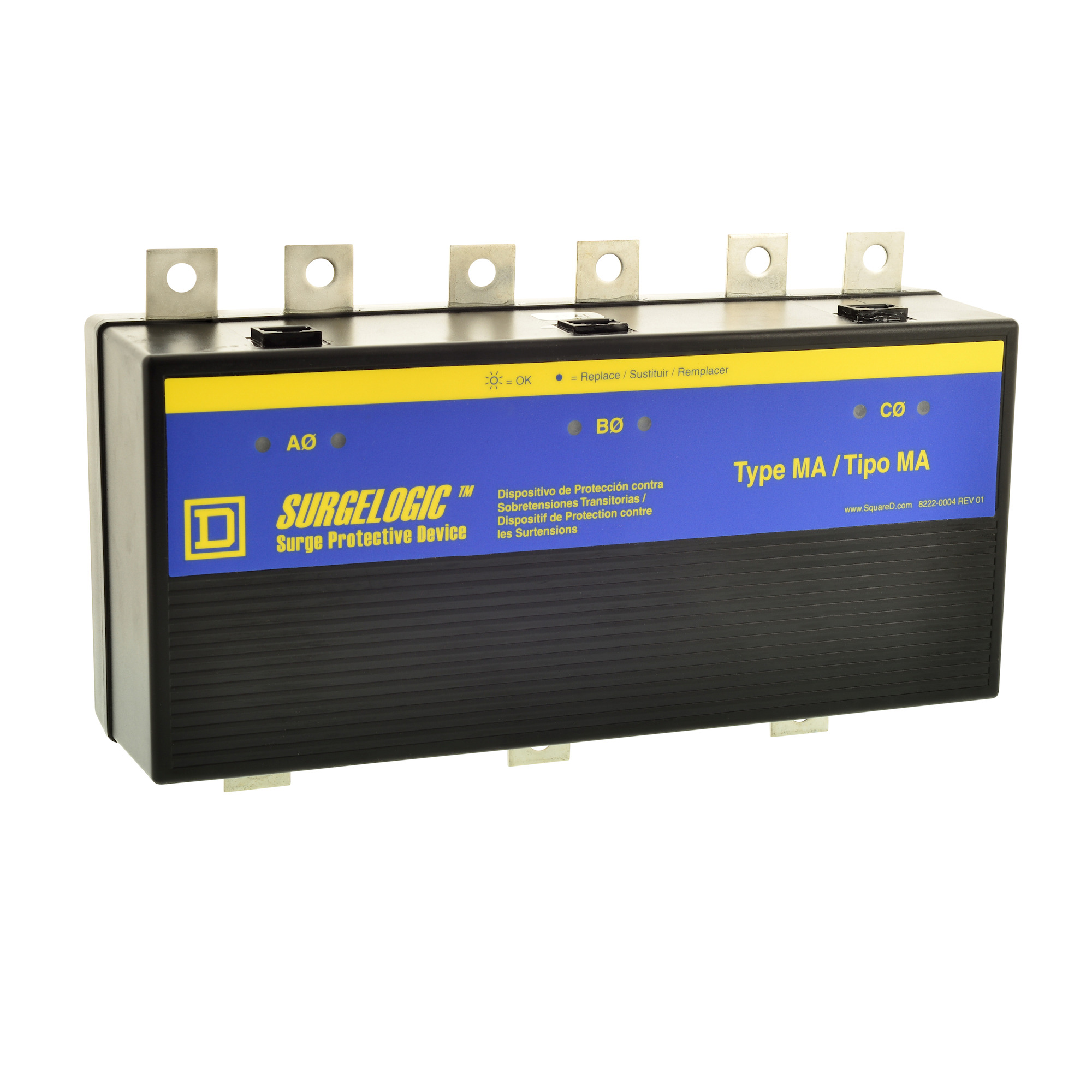 MA2IBA12 Surgelogic Type 2 MA Surge Protection Module, 208Y/120 V AC, 3 Poles, 200 kA SCCR, 3 Phase