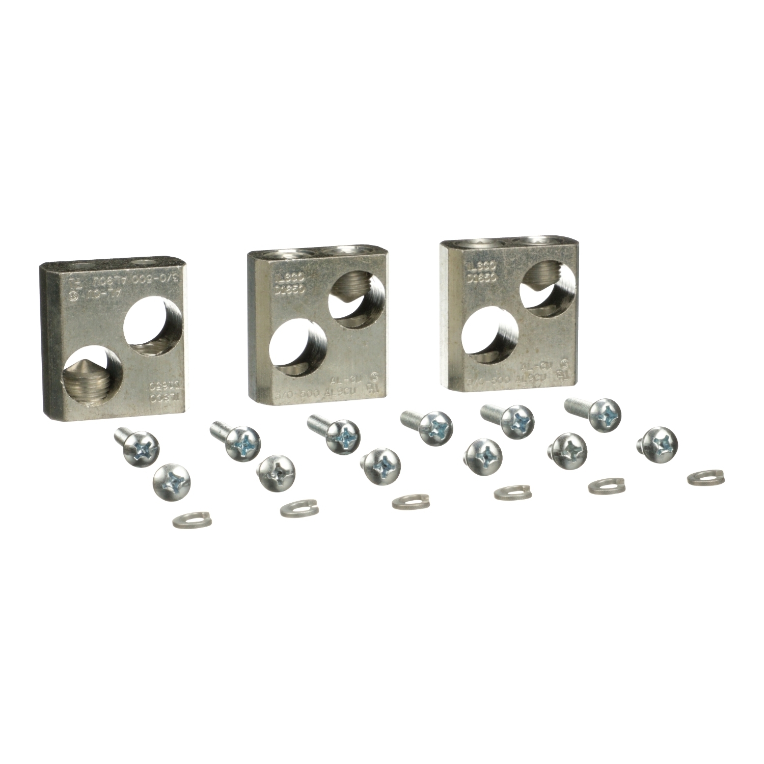MMLK500 MP Meter Pak, Lug Kit, consists of Three Lugs, Two 3/0 AWG to 500 kcmil