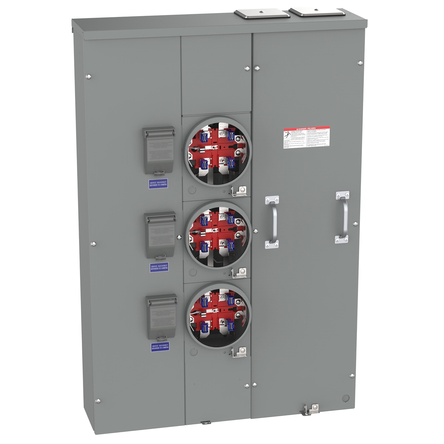 MPH43200 Meter Pak Meter Center, 400 Amp, 1 Phase, Ringless, Horn, 5 Jaw, 3 Position, OH, UG, 240V