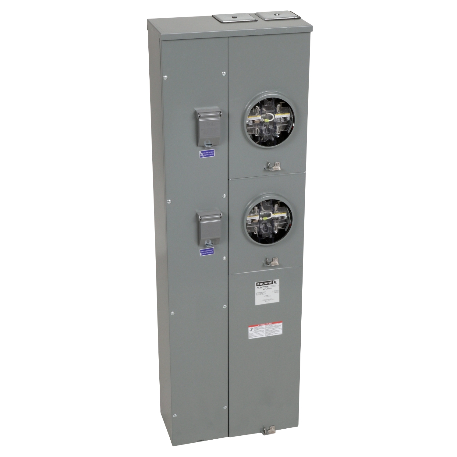 MPL32225 MP Meter Pak Meter Center, 225 Amp, 1 Phase, Ringless, Lever, 5 Jaw, 2 Socket, OH, UG, 240V