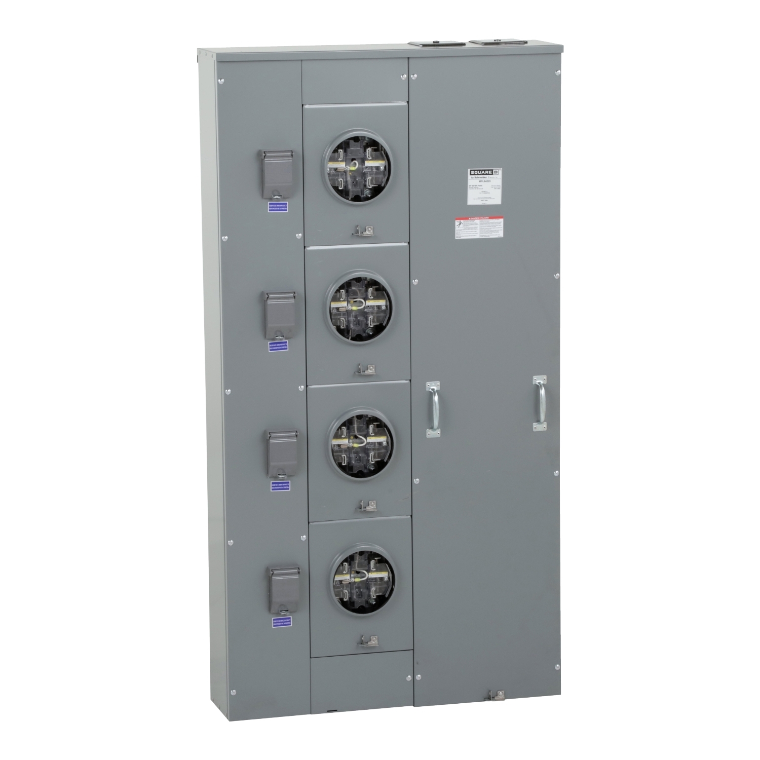 MPL64225 MP Meter Pak Meter Center, 225 Amp, 1 Phase, Ringless, Lever, 5 Jaw, 4 Socket, OH, UG, 240V