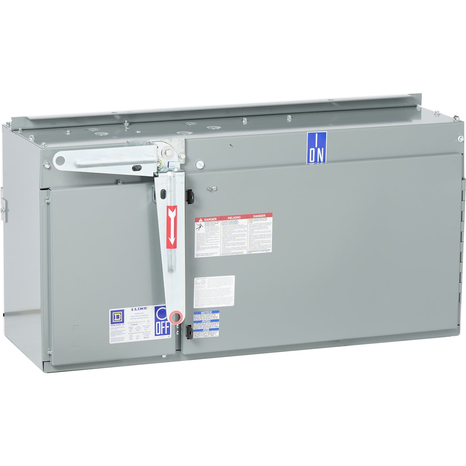 PBQ3640GRA I-Line 3-Pole Type PBQ Class H/K/R Fusible Busway Plug-In Unit With Class R Fuse Reject Clip, 240 to 600 VAC, 400 A, 3 Wires