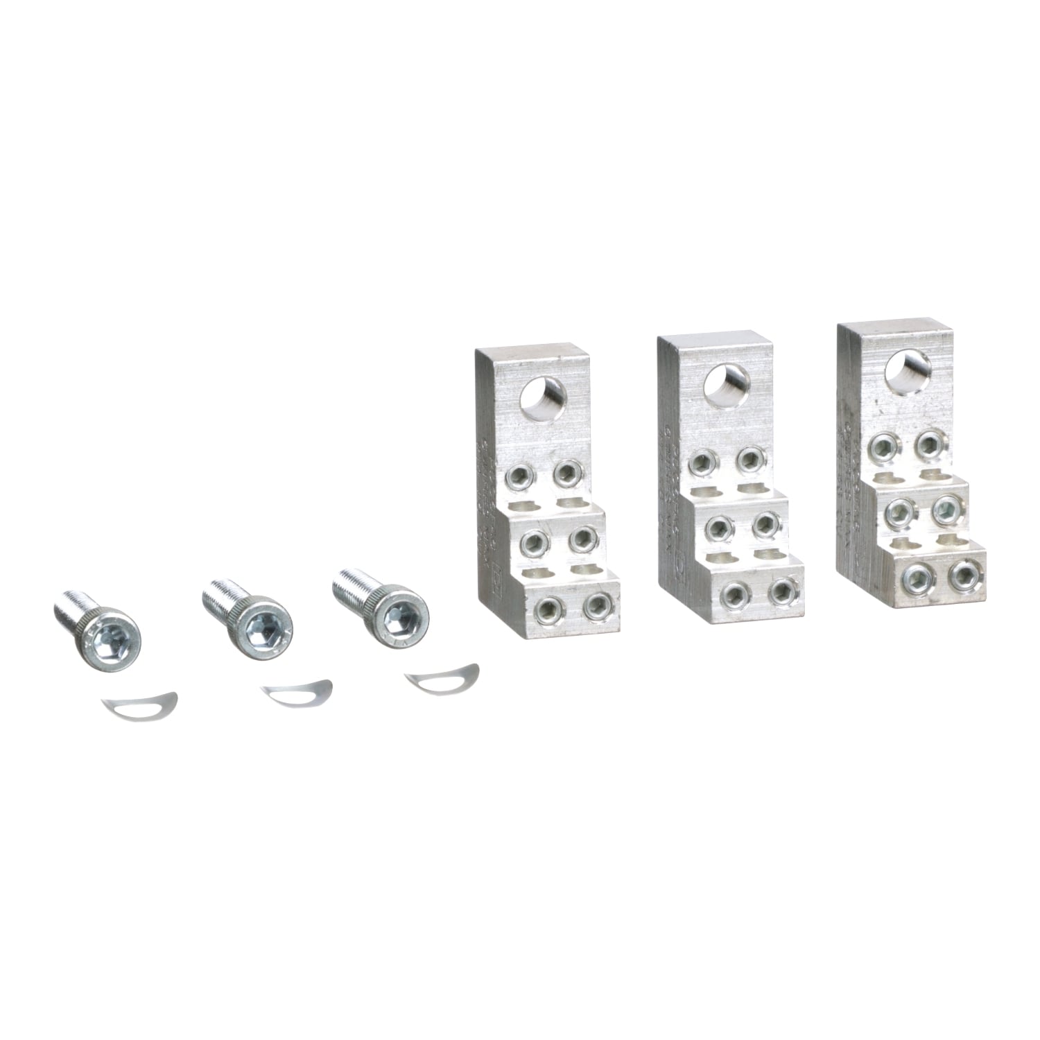 PDC6FA6 PowerPact MasterPact 3-Piece Power Distribution Connector Kit, For Use With 100 A FAL, FHL, FCL Frame Circuit Breaker, 14 to 6 AWG Wire, Aluminum