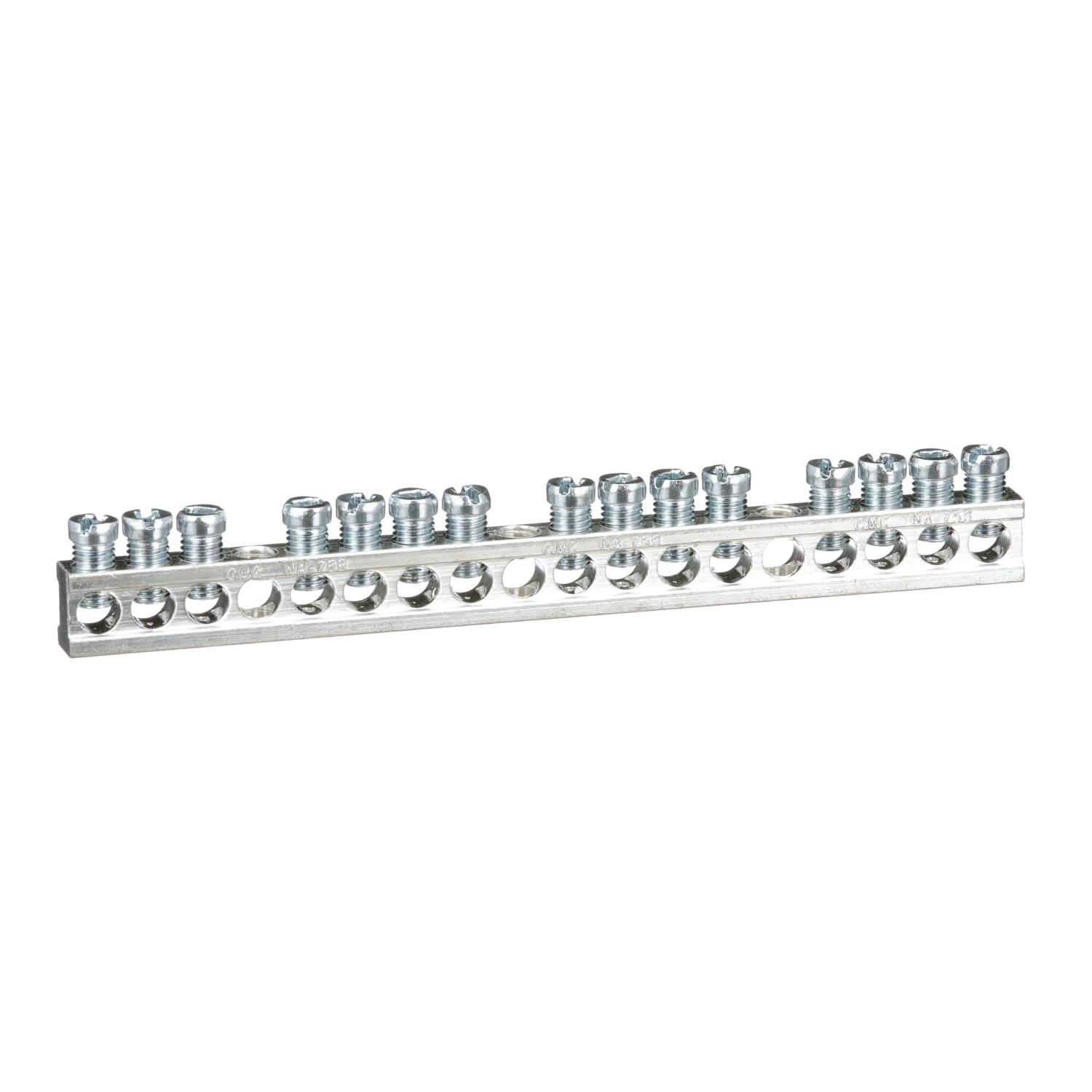 PK15GTA Equipment Ground Bar Assembly, 5.63 in L, 14 to 4 AWG, 15 Terminals, For Use With QO Load Center and Type PK Circuit Breaker
