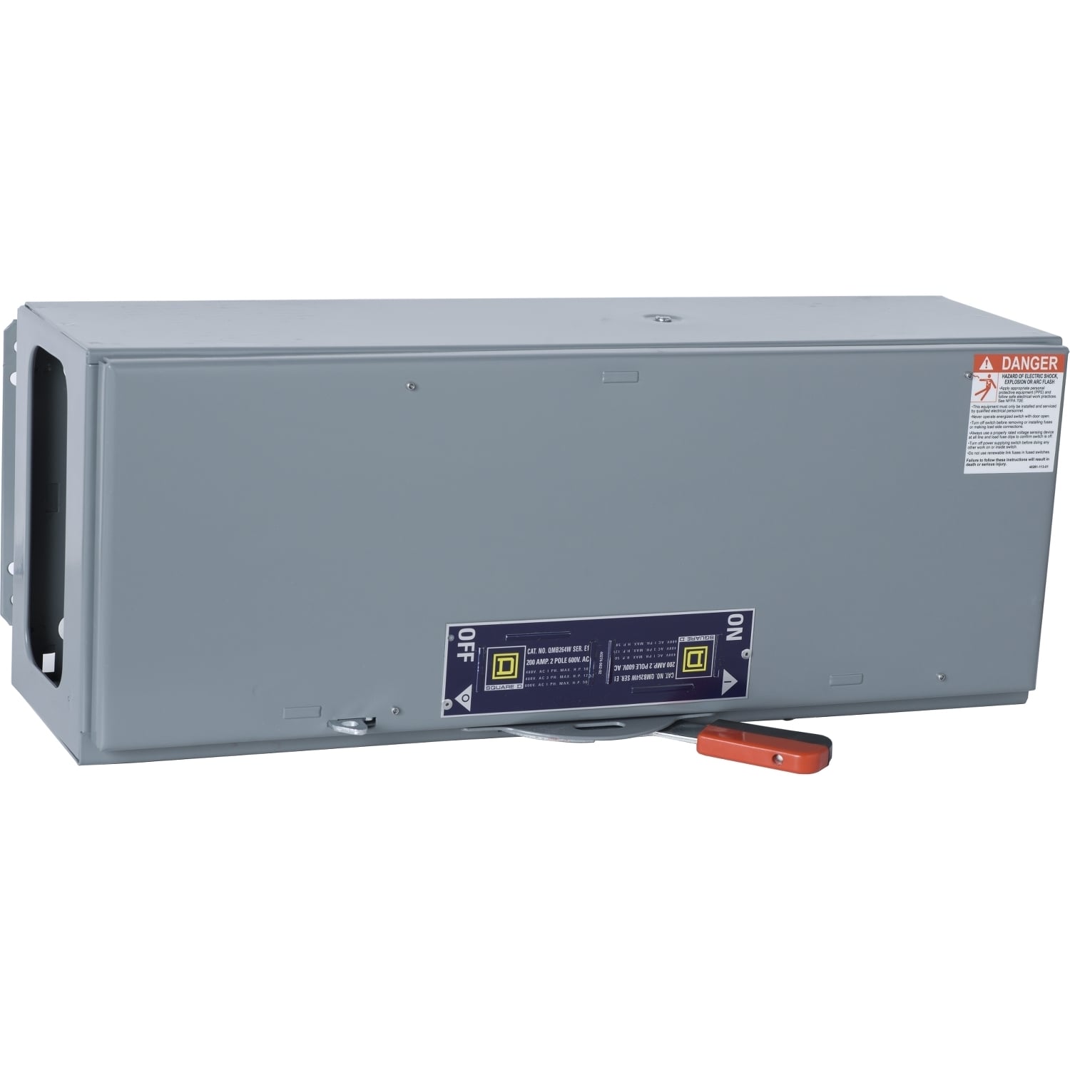 QMB224W Fusible Single Branch Switch Unit, 240 VAC, 250 VDC, 200 A, 15, 60, 40 hp Power Rating, 2 Poles, 200 kA Interrupt