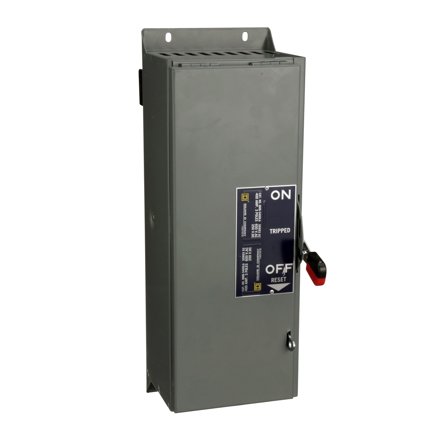 QMB3400LA TPST Fusible Panelboard Breaker, 600 VAC, 250 VDC, 400 A, 30 kA Interrupt, 3 Poles