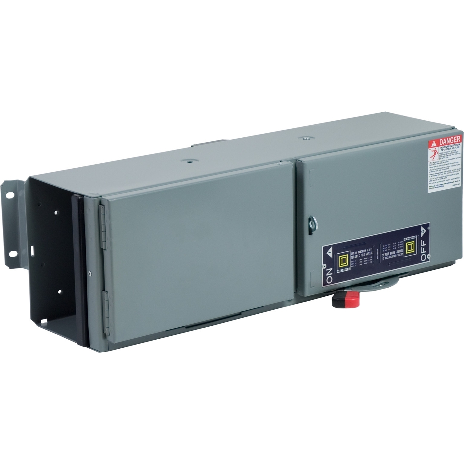 QMB363HW Fusible Single Branch Switch Unit, 600 VAC, 100 A, 75 hp Power Rating, 3 Poles, 200 kA Interrupt