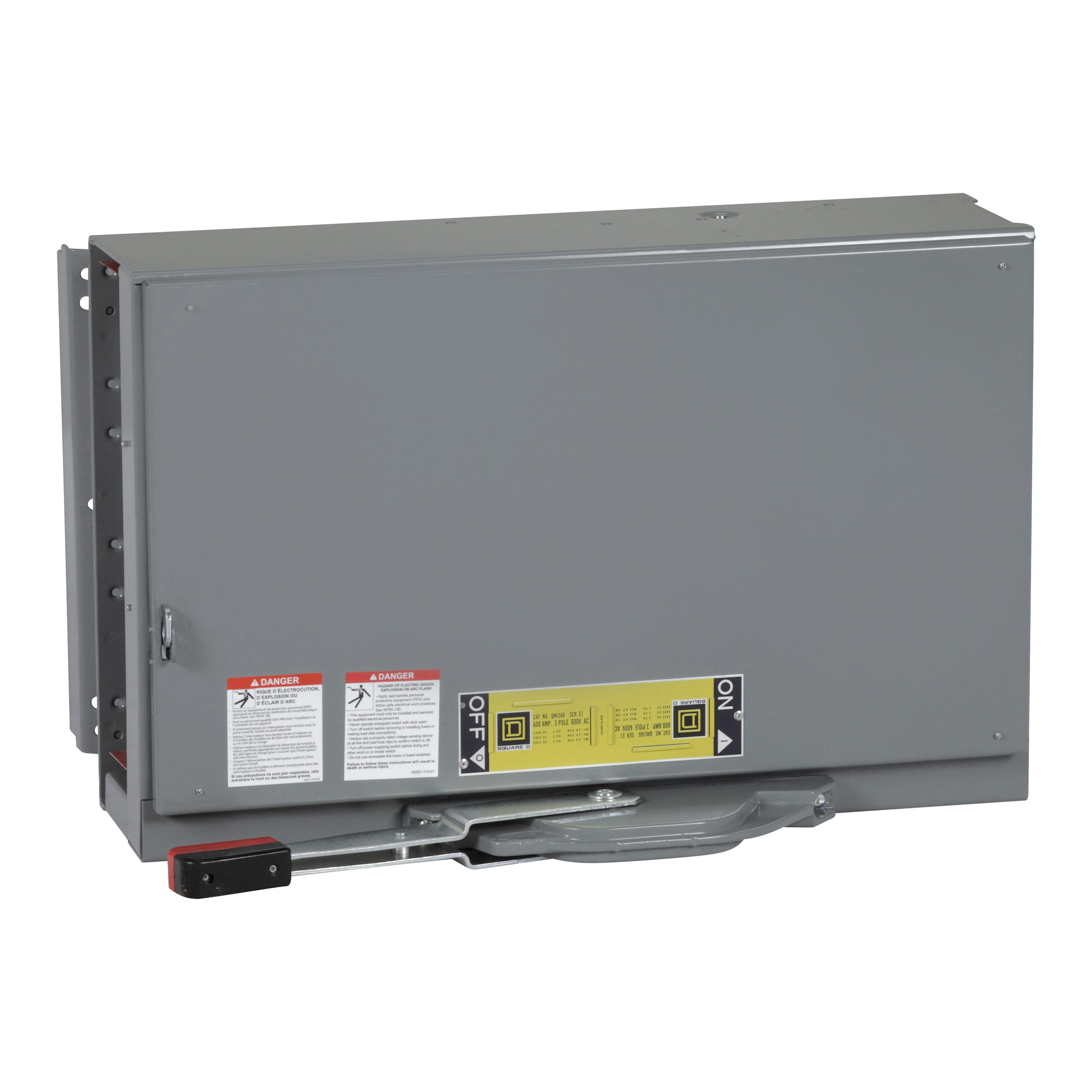 QMJ366 Fusible Single Branch Switch Unit, 600 V AC, 600 A, 500 hp, 3 Poles