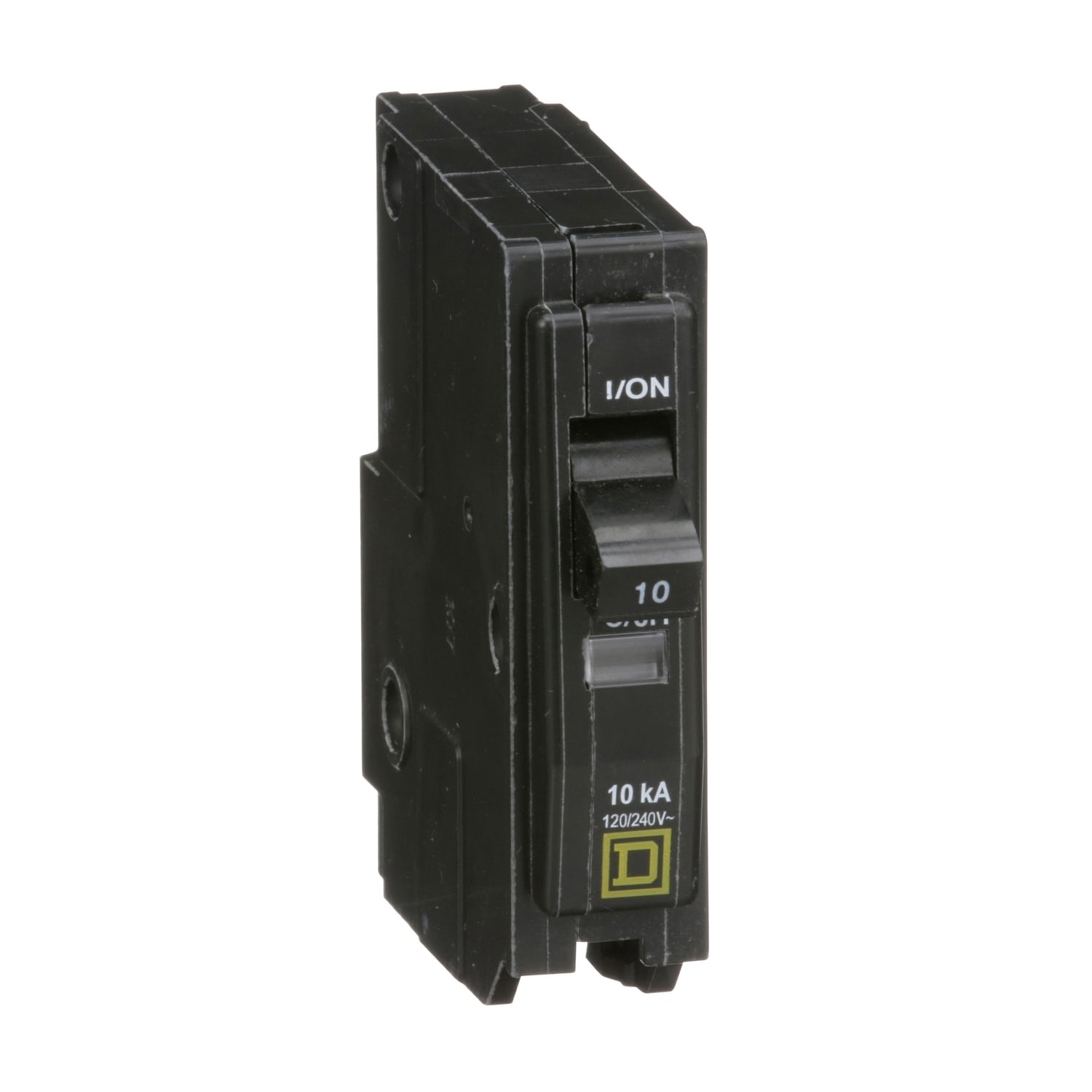 QO110 Standard Miniature Circuit Breaker, 120/240 V AC, 10 A, 10 kA Interrupt, 1 Pole, Thermal Magnetic Trip