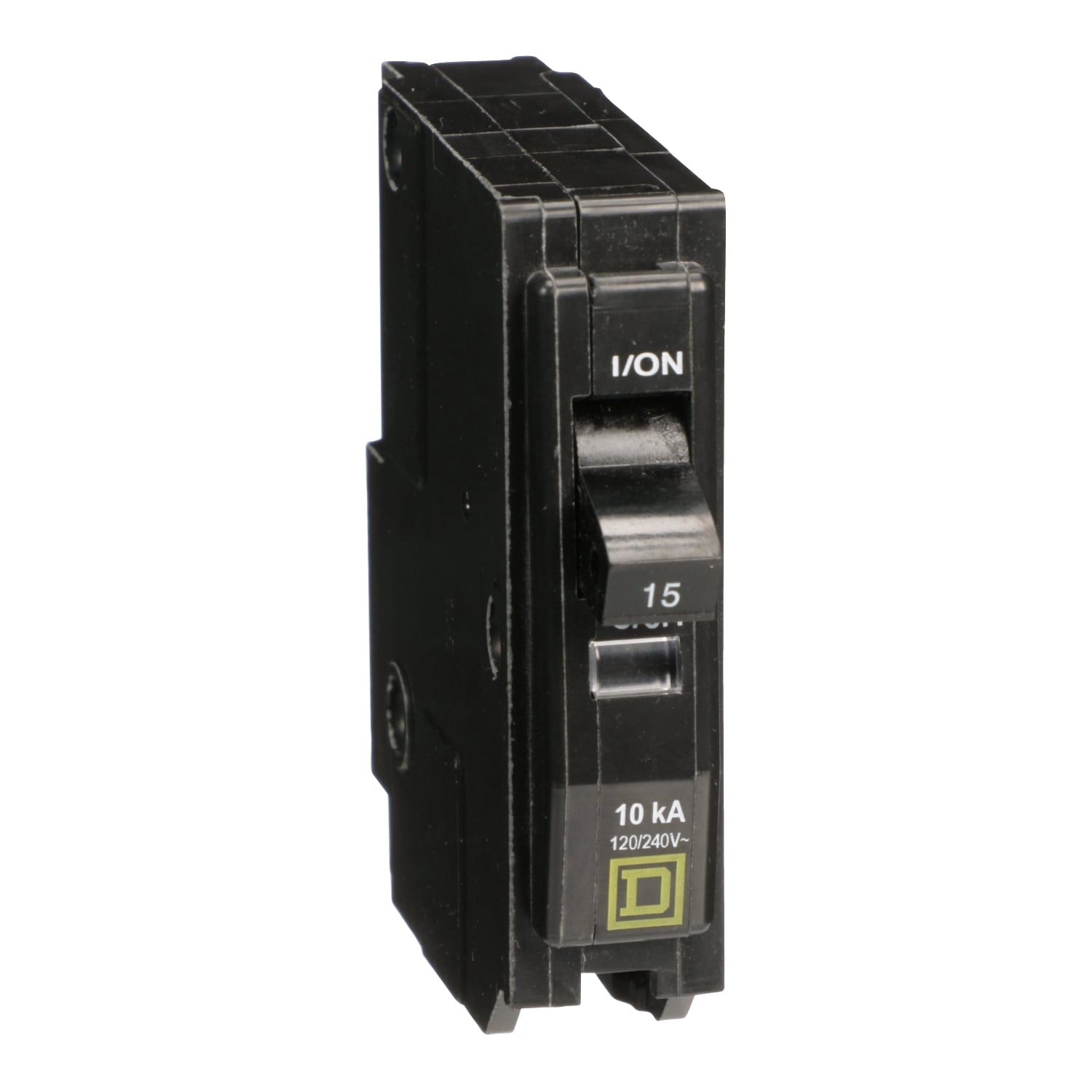 QO1155237 Type QO Miniature Circuit Breaker, 120/240 VAC, 48 VDC, 15 A, 10 kA at 120/240 VAC, 5 kA at 48 VDC Interrupt, 1 Poles, Thermal Magnetic Trip