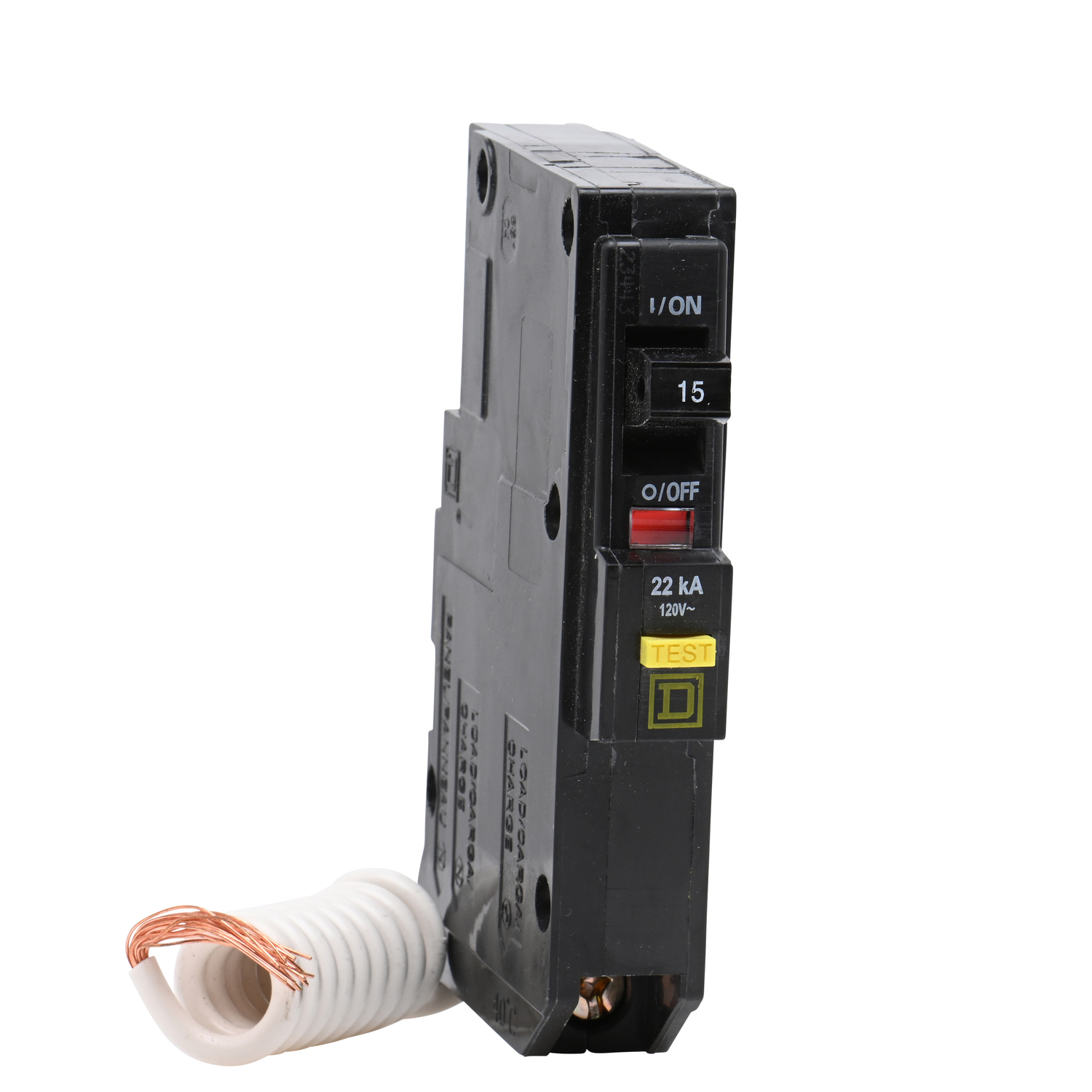 QO115VHGFI  Circuit Breaker, 15 Amp, 1 Pole, 120V