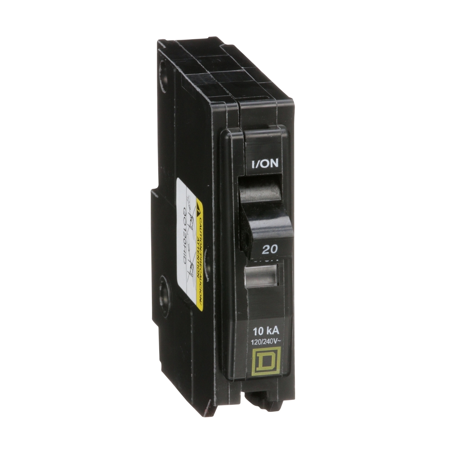 QO120HID  Circuit Breaker, 20 Amp, 1 Pole, 120/240V