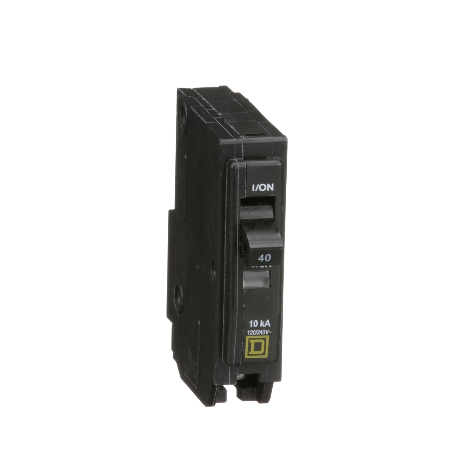QO140 Standard Miniature Circuit Breaker, 120/240 V AC, 40 A, 10 kA Interrupt, 1 Poles, Thermal Magnetic Trip