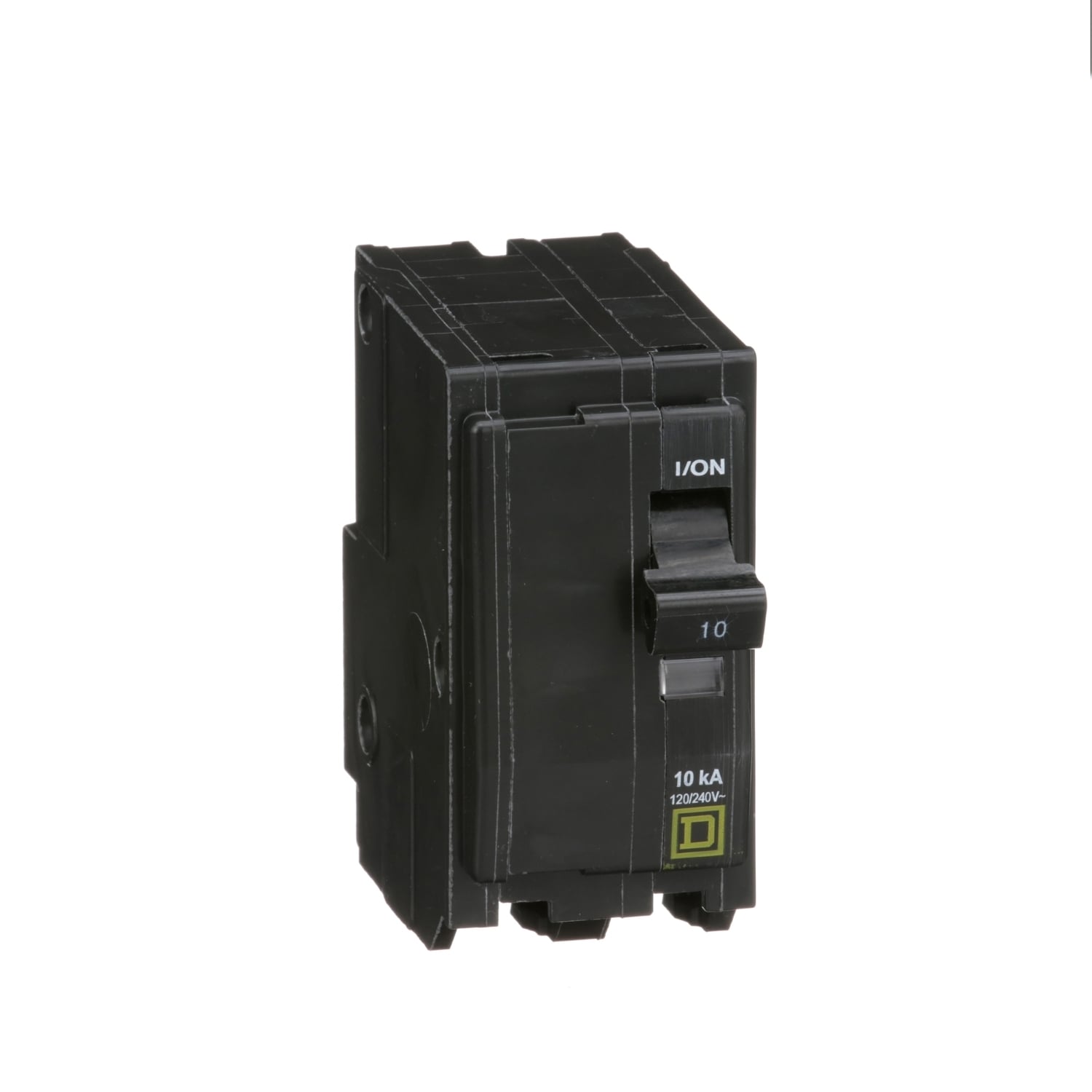 QO210 Standard Miniature Circuit Breaker, 120/240 V AC, 10 A, 10 kA Interrupt, 2 Poles, Thermal Magnetic Trip