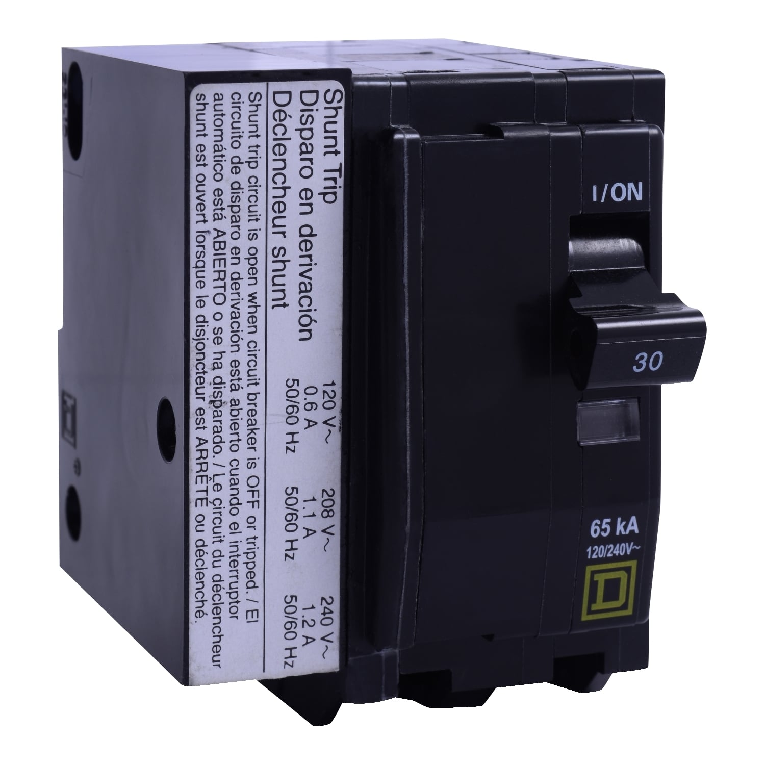 QO2151021 Type QO Standard Miniature Circuit Breaker, 120/240 V AC, 15 A, 10 kA Interrupt, 2 Poles, Thermal Magnetic Trip