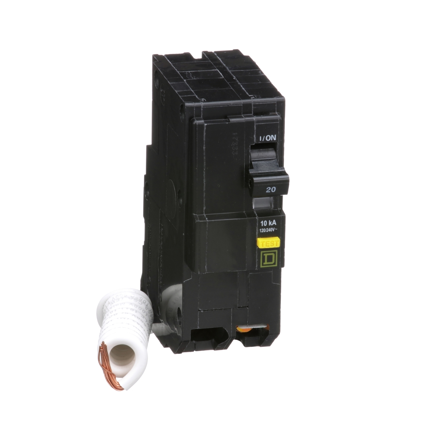 QO220GFI Miniature Circuit Breaker, 20 Amp, 2 Pole, 120/240V