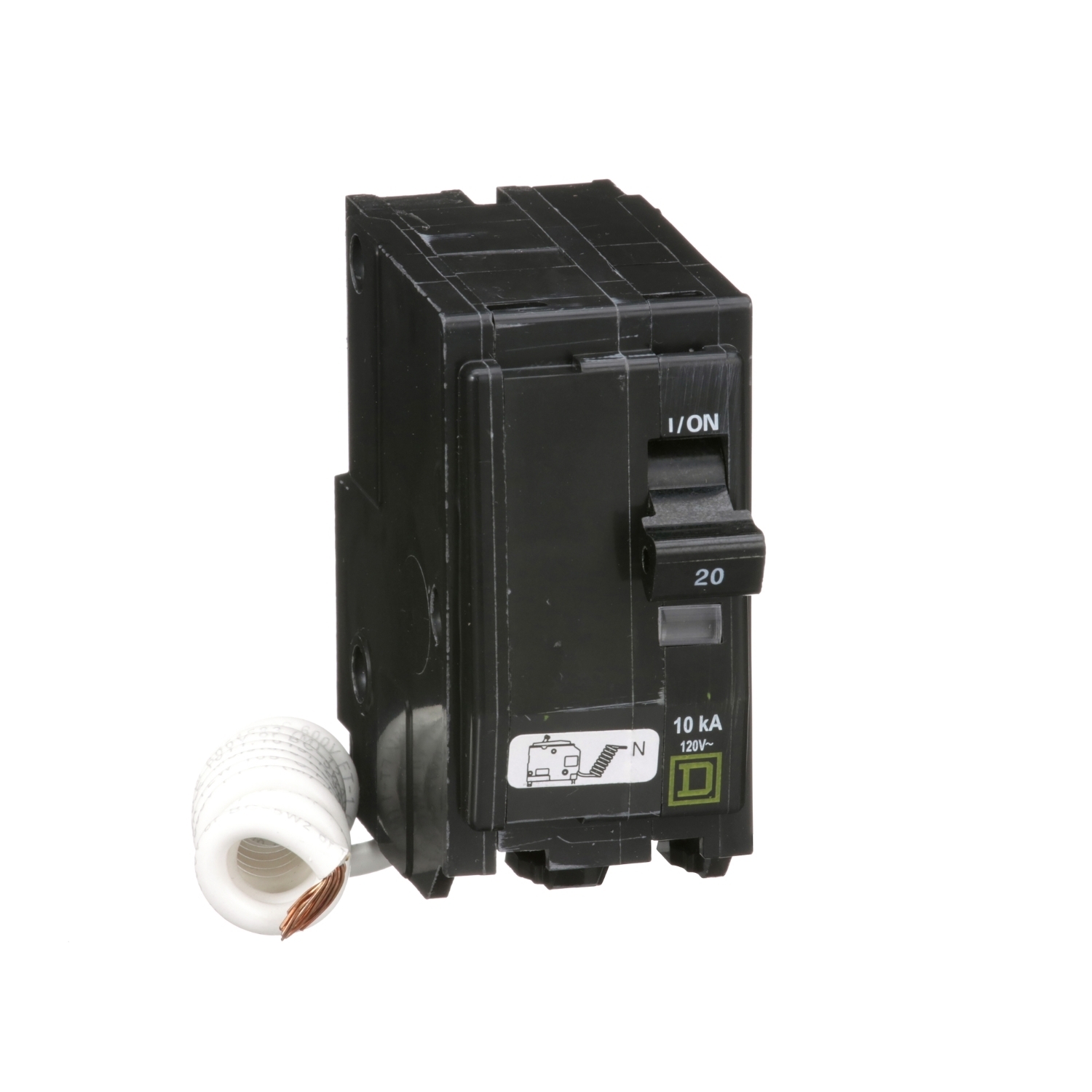 QO220SWN Miniature Circuit Breaker, 20 Amp, 2 Pole, 120V