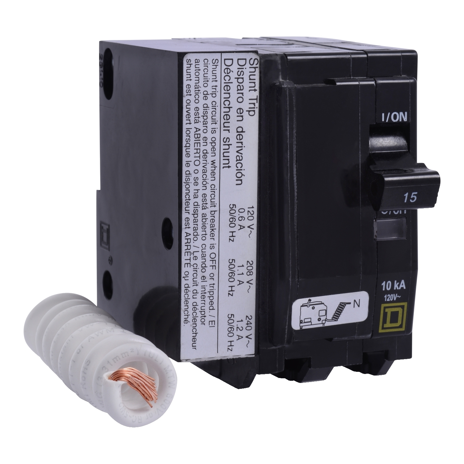 QO220SWN1021 Miniature Circuit Breaker, 20 Amp, 2 Pole, 120V