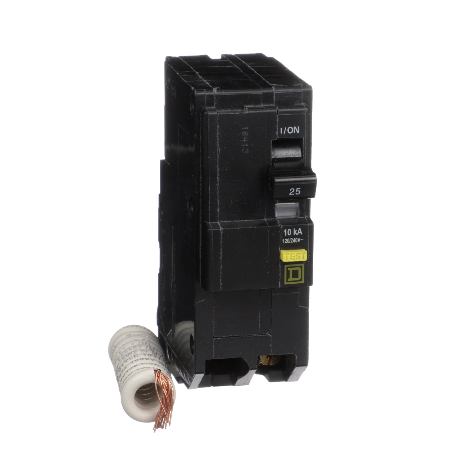 QO225GFI Miniature Circuit Breaker, 25 Amp, 2 Pole, 120/240V
