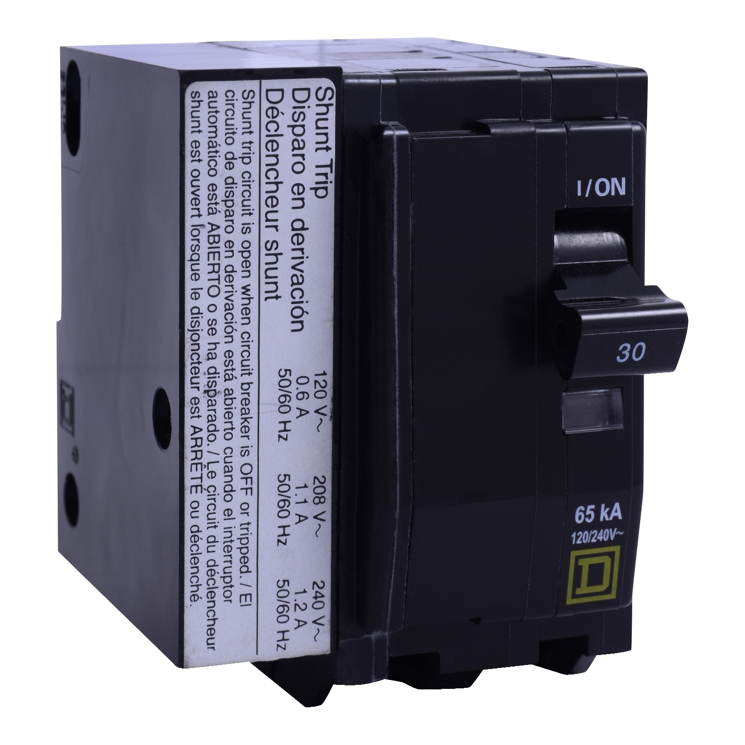 QO2301021 Standard Miniature Circuit Breaker, 120/240 V AC, 30 A, 10 kA Interrupt, 2 Poles, Thermal Magnetic Trip