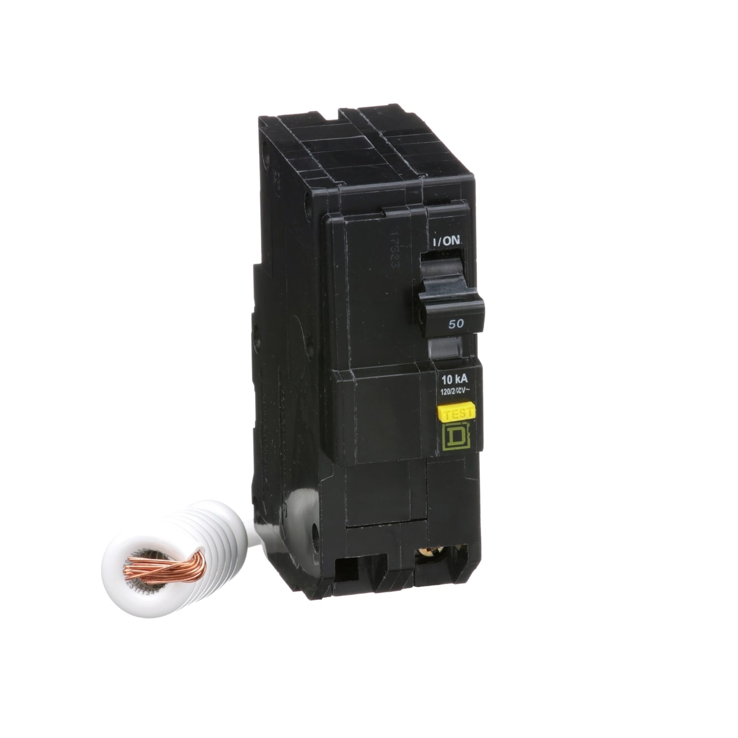QO250GFI Miniature Circuit Breaker, 50 Amp, 2 Pole, 120/240V