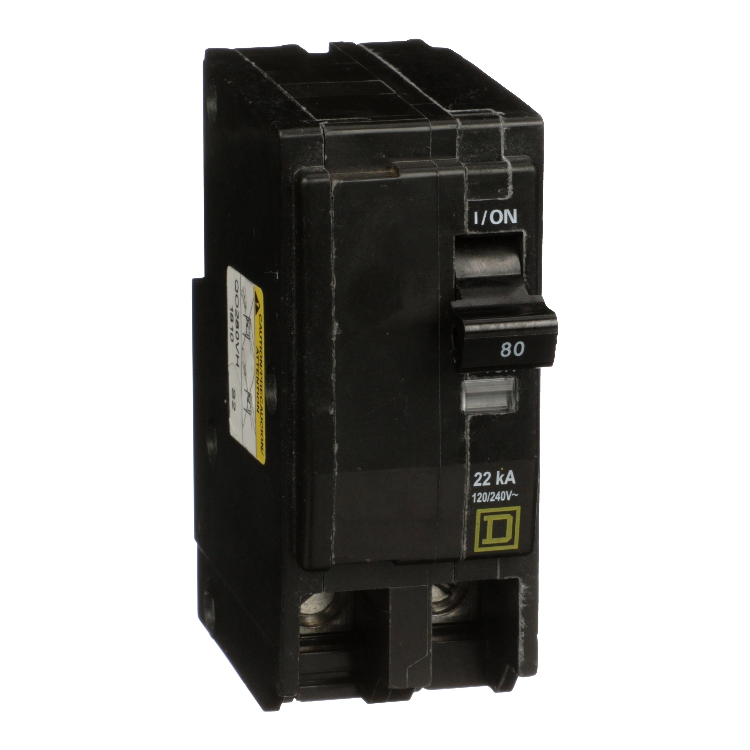 QO280VH Miniature Circuit Breaker, 80 Amp, 2 Pole, 120/240V