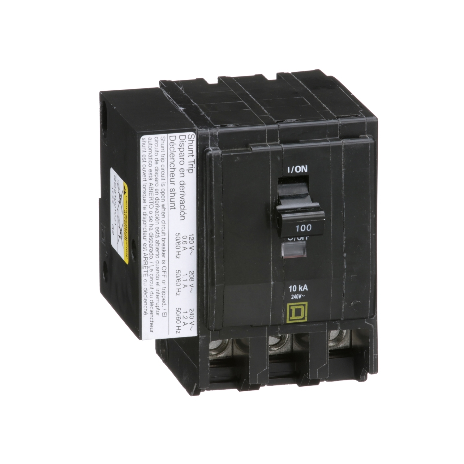 QO31001021 Miniature Circuit Breaker, 100 Amp, 3 Pole, 120/240V