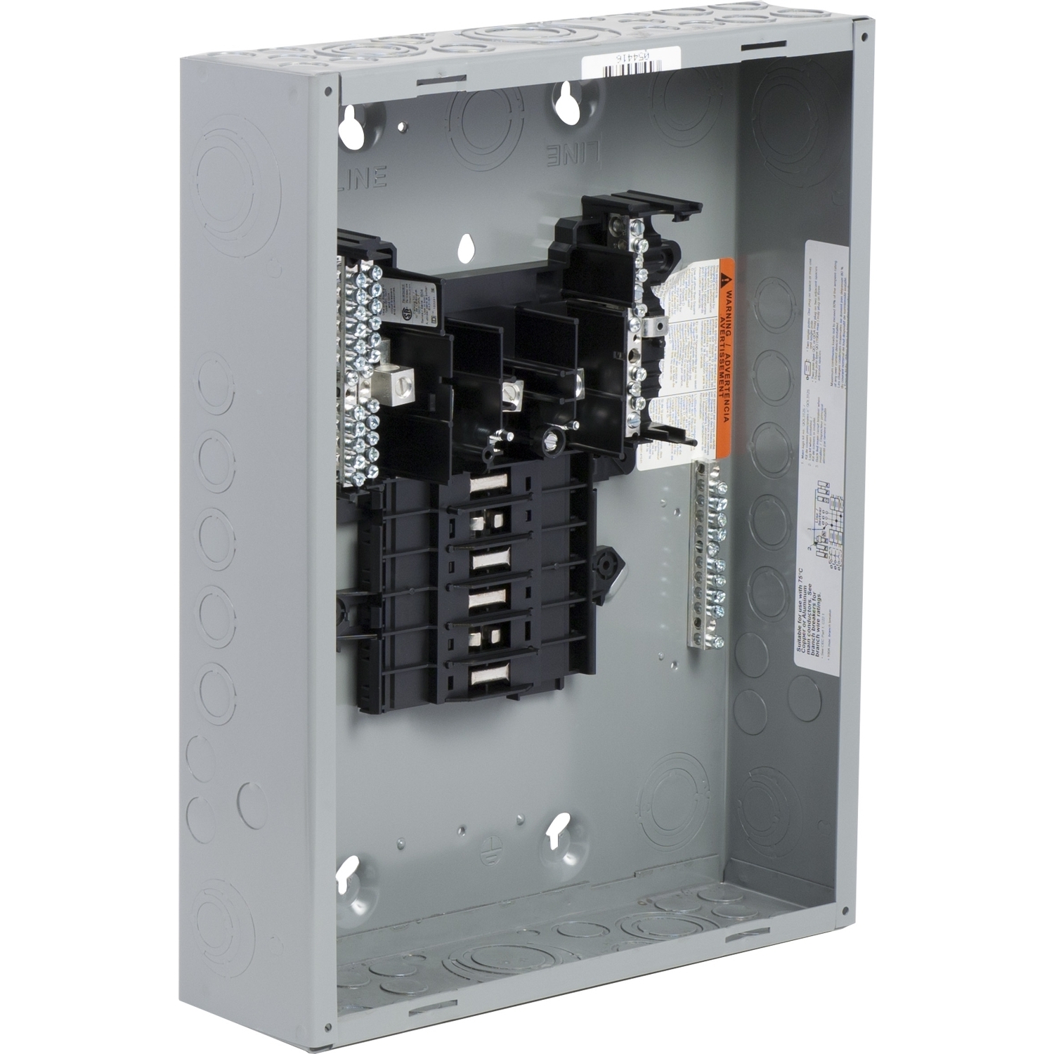 QO312ML1 3-Phase Main Lug Loadcenter, 120/240 V AC, 125 A, 1 Poles, 10 kA Interrupt
