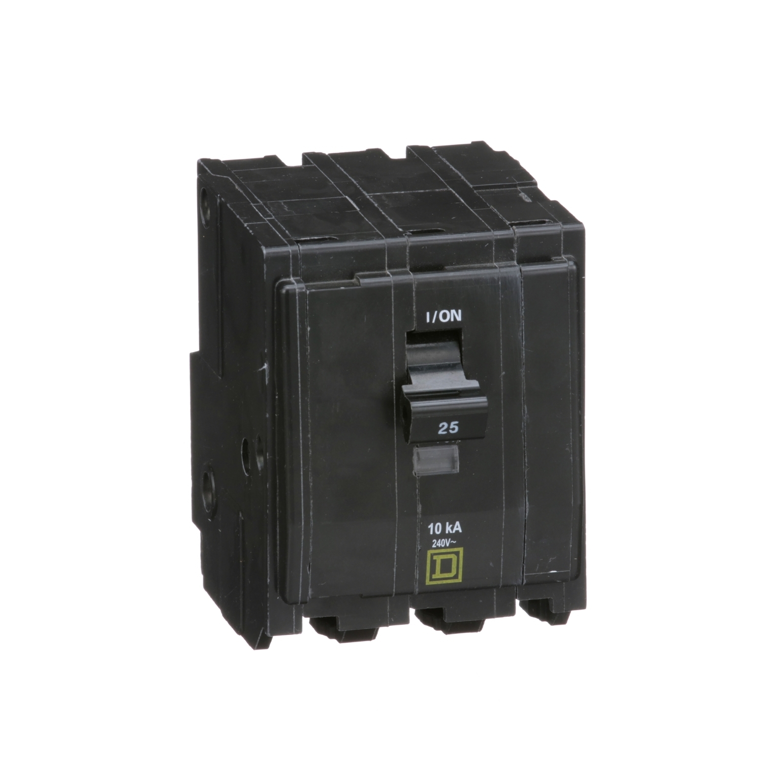 QO325 Standard Miniature Circuit Breaker, 240 V AC, 25 A, 10 kA Interrupt, 3 Poles, Thermal Magnetic Trip