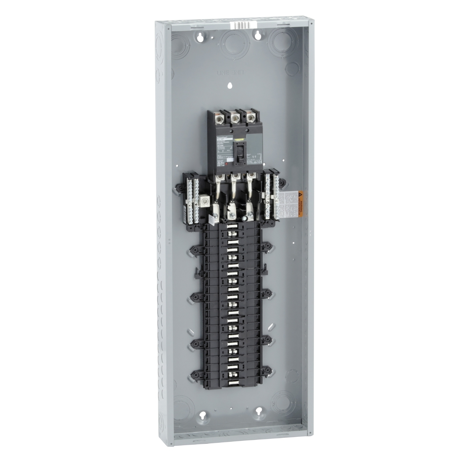 QO342MQ200 3-ph Convertible Main Breaker Load Center, 208Y/120 VAC, 240/120 Delta VAC, 240 Delta VAC, 200 A, 1 Pole, 25 kA Interrupt
