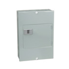 Fixed Main Lug Load Center; 100 Amp, 120/240 Volt AC, 1 Phase, 8 Space, 16 Circuit, 3-Wire, Surface With Door
