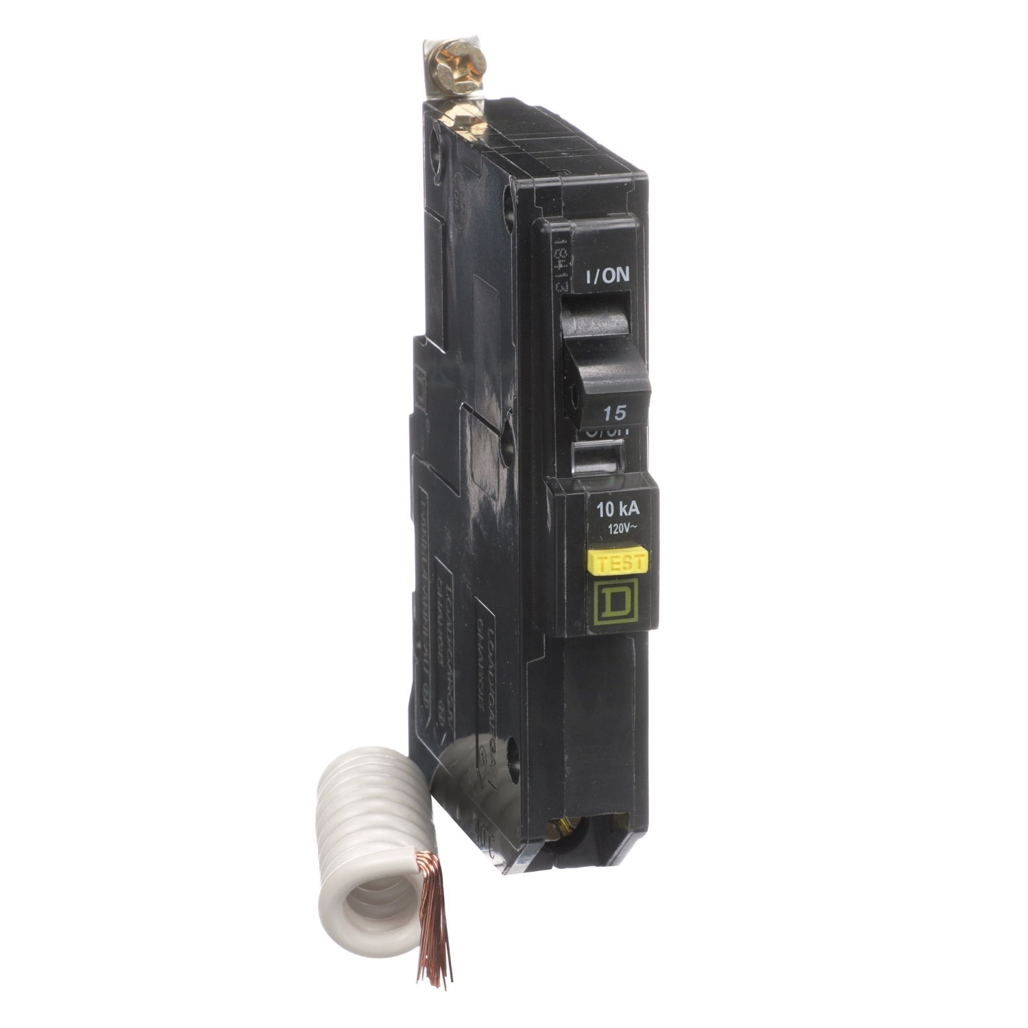 QOB115GFI Miniature Circuit Breaker, 15 Amp, 1 Pole, 120V