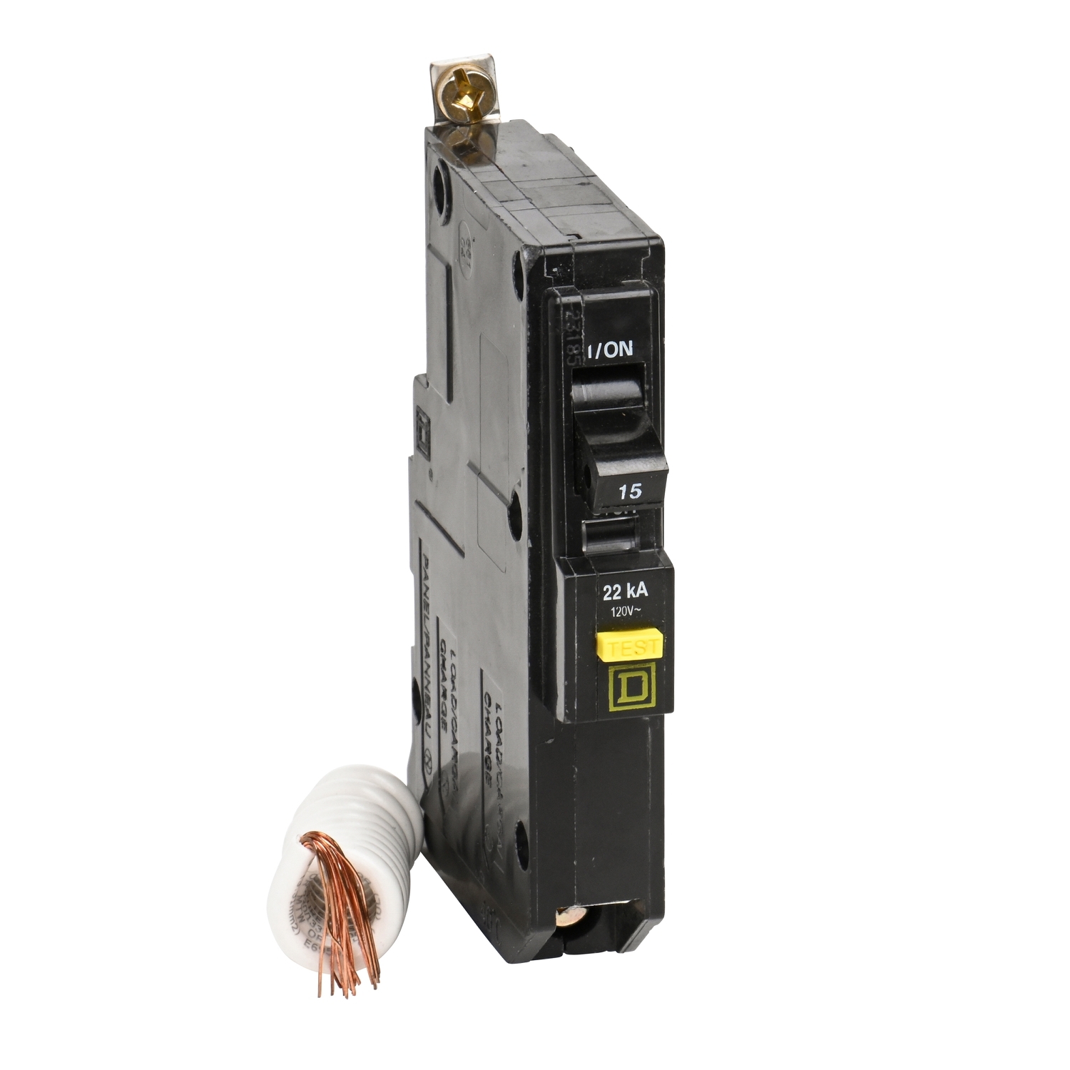 QOB115VHGFI Miniature Circuit Breaker, 15 Amp, 1 Pole, 120V
