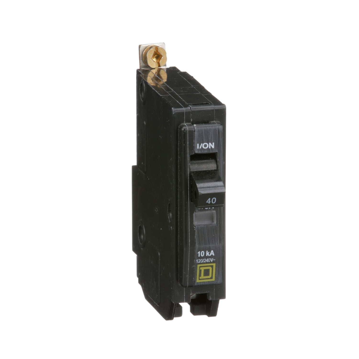 QOB140 Standard Miniature Circuit Breaker, 120/240 V AC, 40 A, 10 kA Interrupt, 1 Pole, Thermal Magnetic Trip