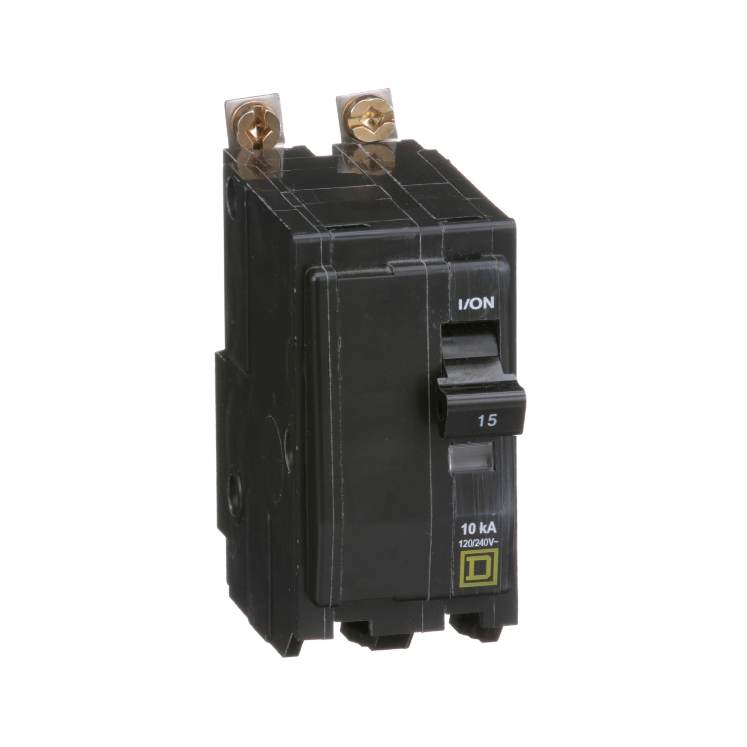 QOB215 Standard 2-Pole Miniature Circuit Breaker, 240 V AC/48 V DC, 15 A, 10 kA Interrupt, 2 Poles, Thermal Magnetic Trip