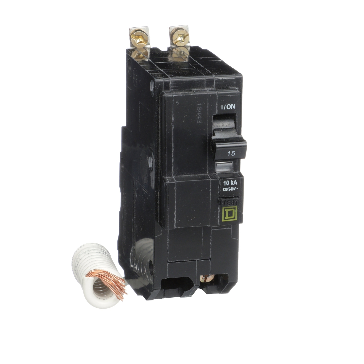 QOB215EPD Miniature Circuit Breaker, 15 Amp, 2 Pole, 120/240V