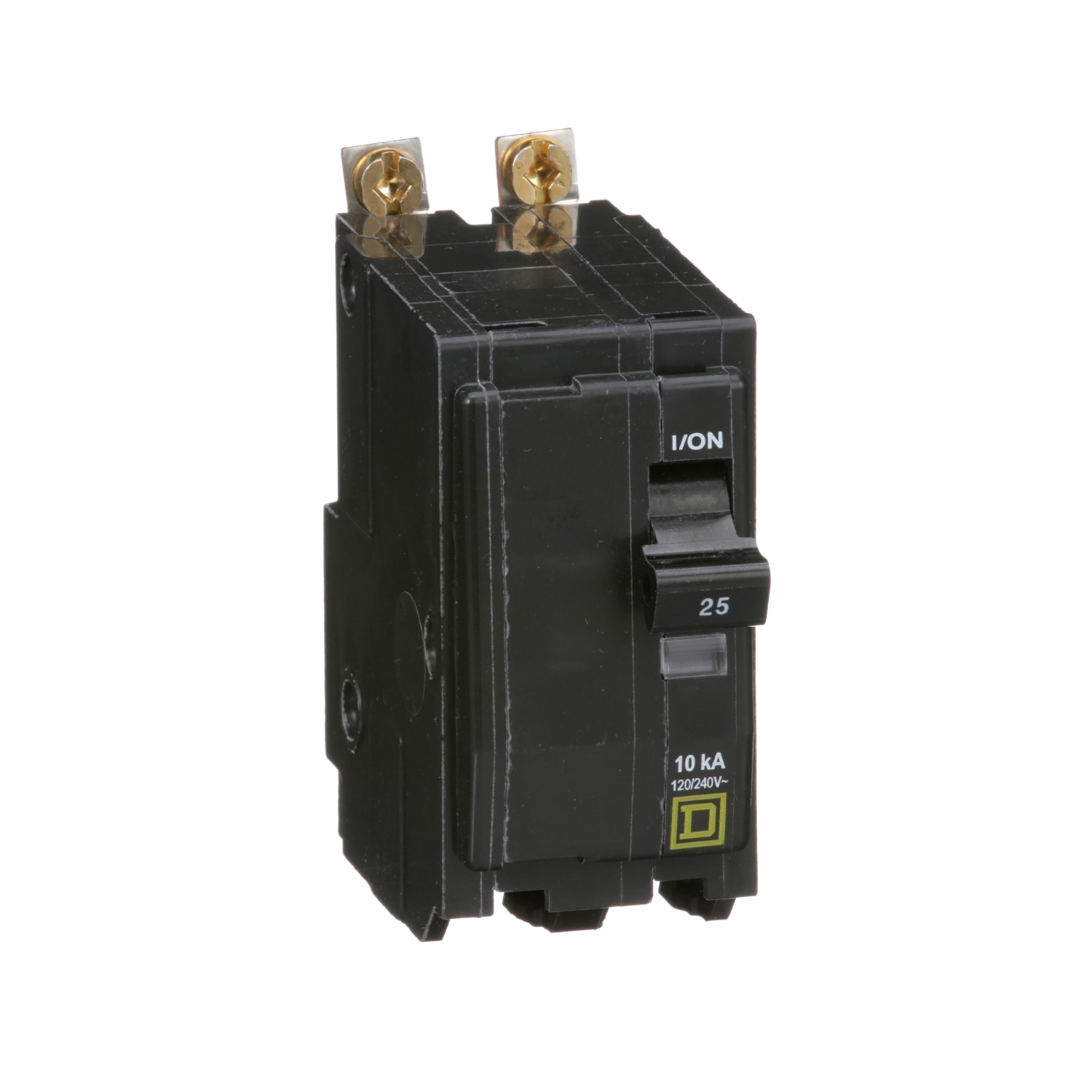 QOB225 Standard Miniature Circuit Breaker, 120/240 V AC, 25 A, 10 kA Interrupt, 2 Poles, Thermal Magnetic Trip