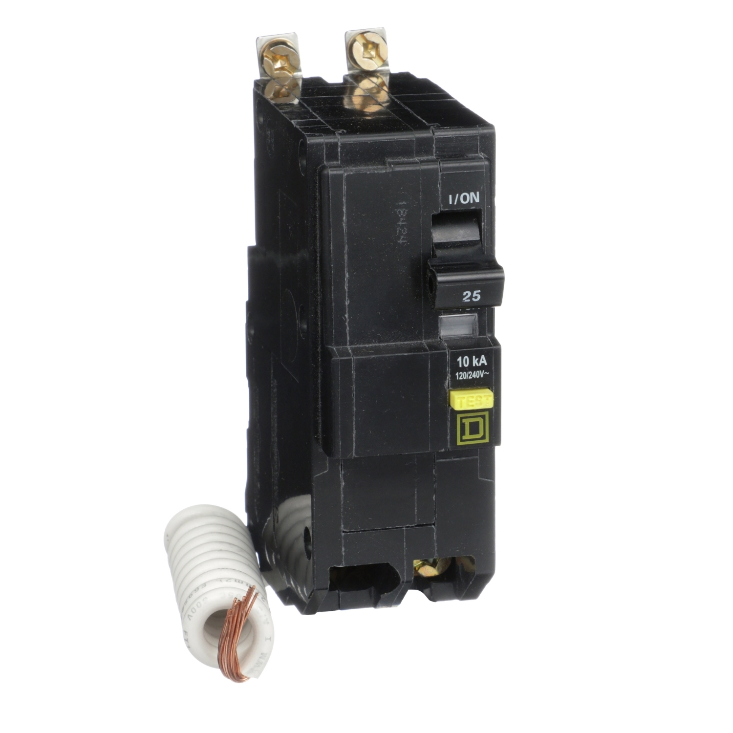 QOB225GFI Miniature Circuit Breaker, 25 Amp, 2 Pole, 120/240V