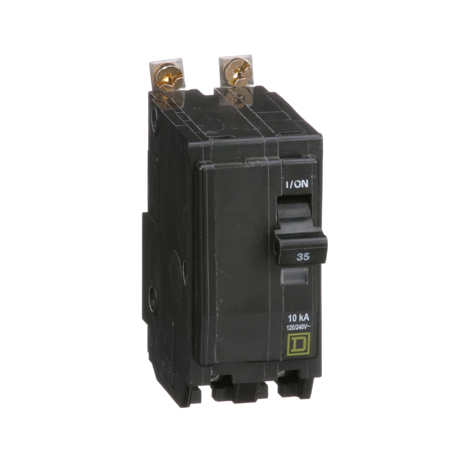 QOB235 Standard Miniature Circuit Breaker, 120/240 V AC, 35 A, 10 kA Interrupt, 2 Poles, Thermal Magnetic Trip