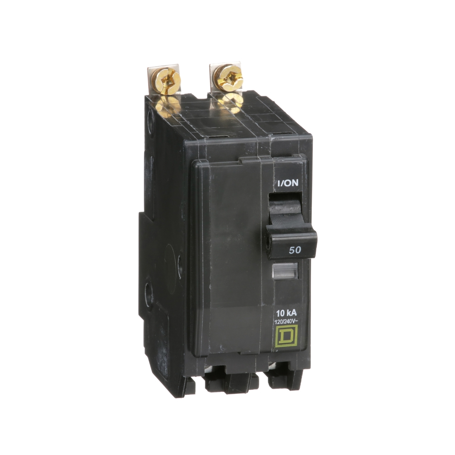 QOB250 Standard Miniature Circuit Breaker, 120/240 V AC, 50 A, 10 kA Interrupt, 2 Poles, Thermal Magnetic Trip