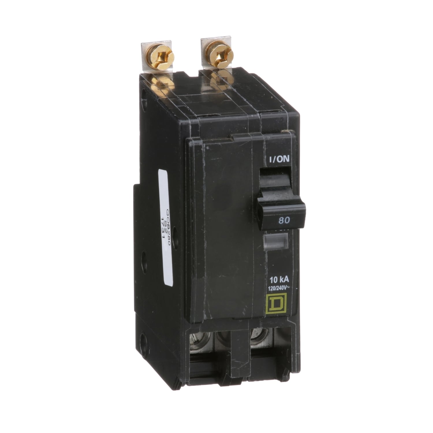 QOB280 Miniature Circuit Breaker, 80 Amp, 2 Pole, 120/240V