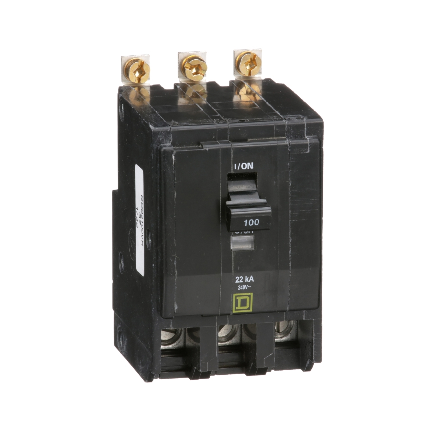 QOB3100VH Miniature Circuit Breaker, 100 Amp, 3 Pole, 120/240V